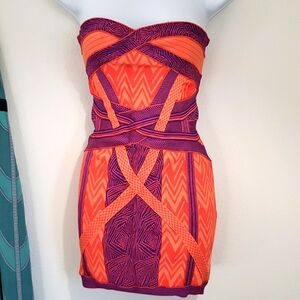 Geometric design bodycon dress